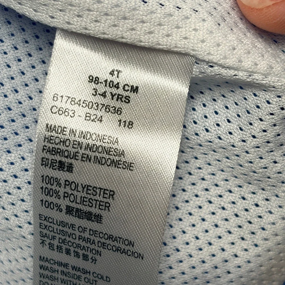 Nike Windrunner Windbreaker Jacket Blue White Navy Colorblock Kids 4T C663-B24